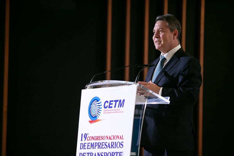 Emiliano García Page, en el uso de la palabra durante el acto de inauguración del 19 Congreso CETM