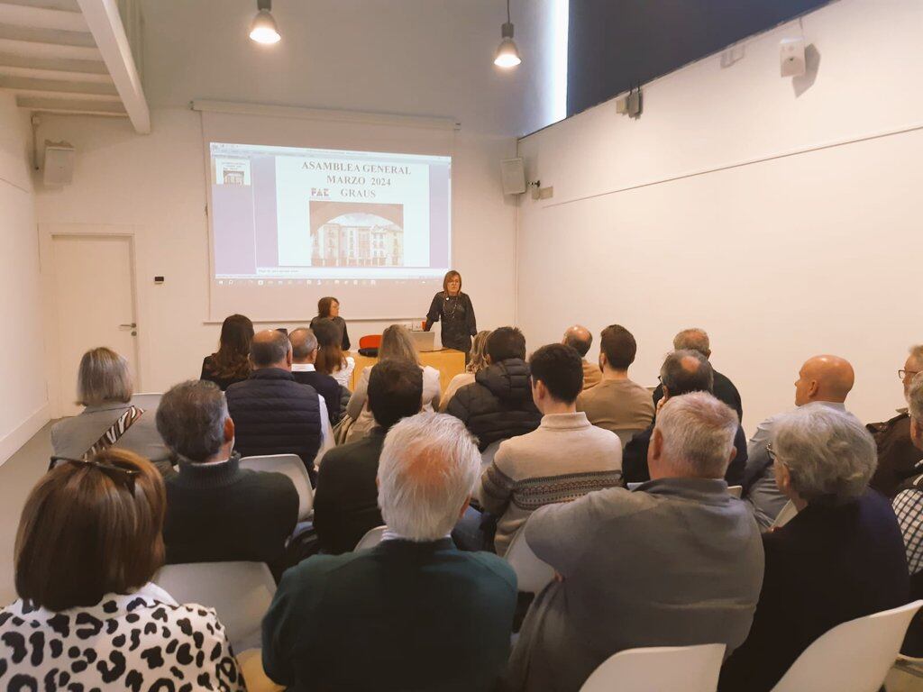 Momento de la Asamblea de la Federación de Asociaciones de la Construcción de la provincia de Huesca