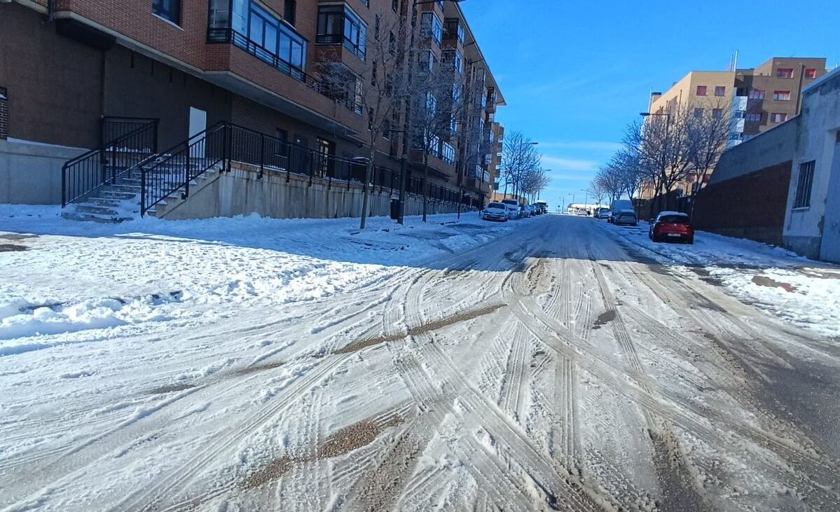 Calle de Soria, este domingo.