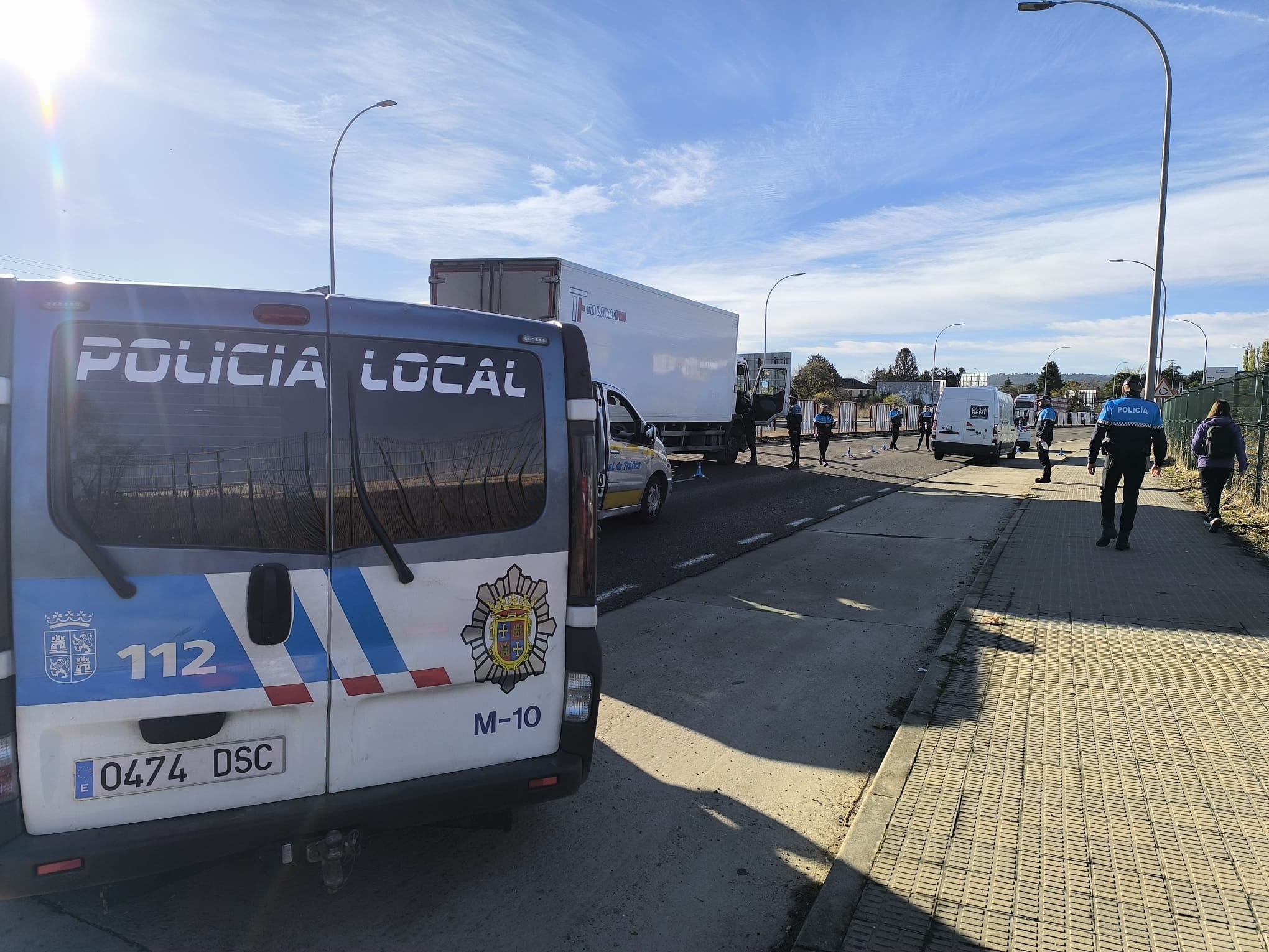 Campaña de control de furgonetas de Policía Local en Palencia