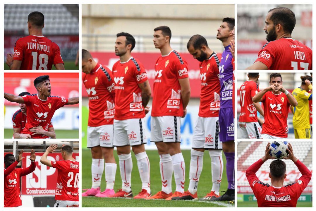 Jugadores del Real Murcia tras el mercado de invierno