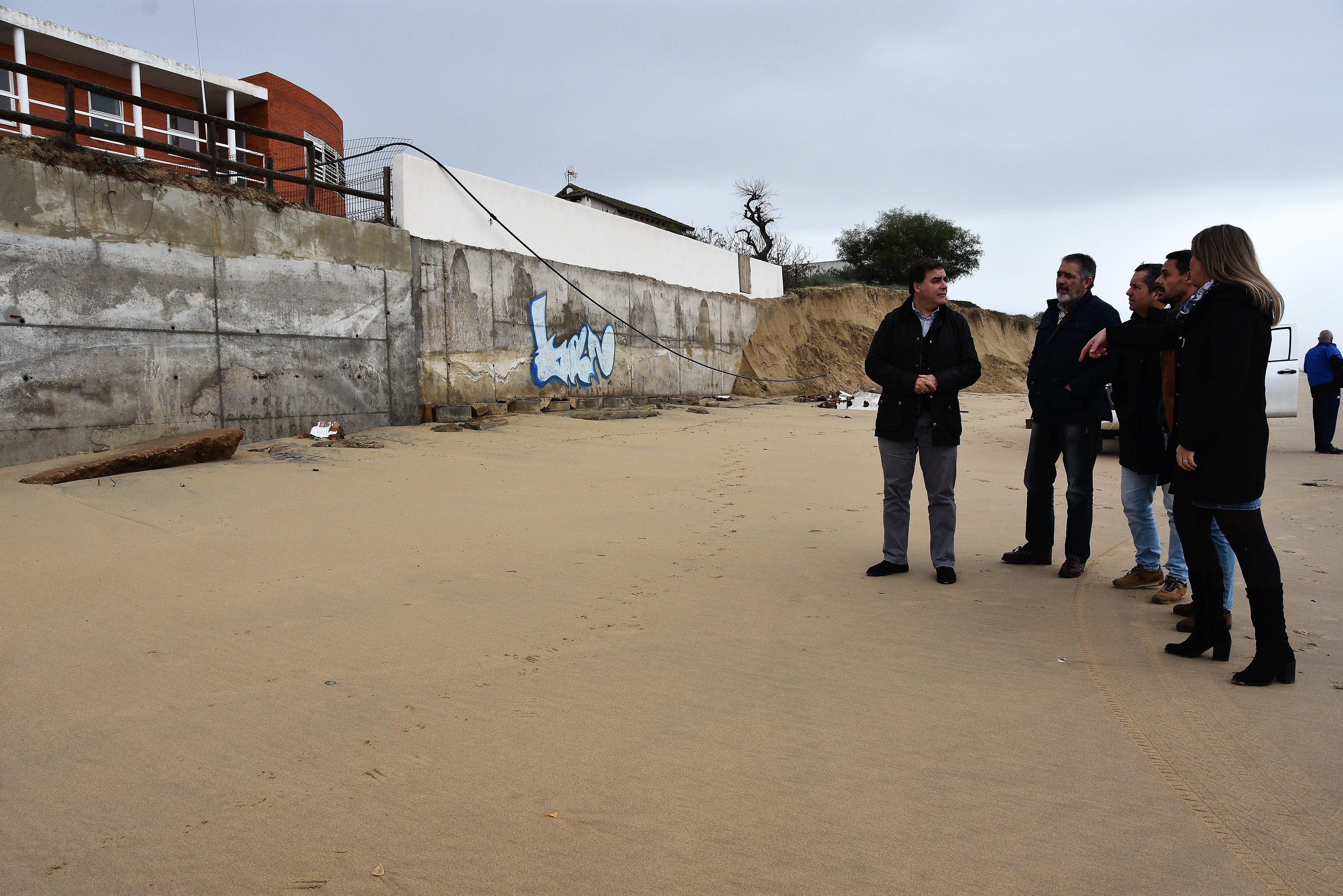 Playas de El Portil, en Punta Umbría, tras las fuertes mareas