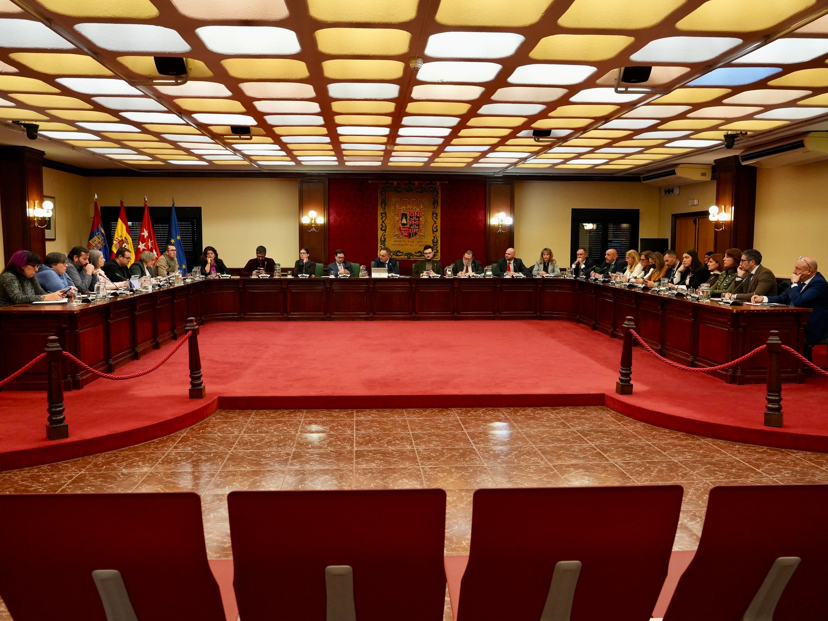 Foto de archivo del pleno de Móstoles del pasado jueves.