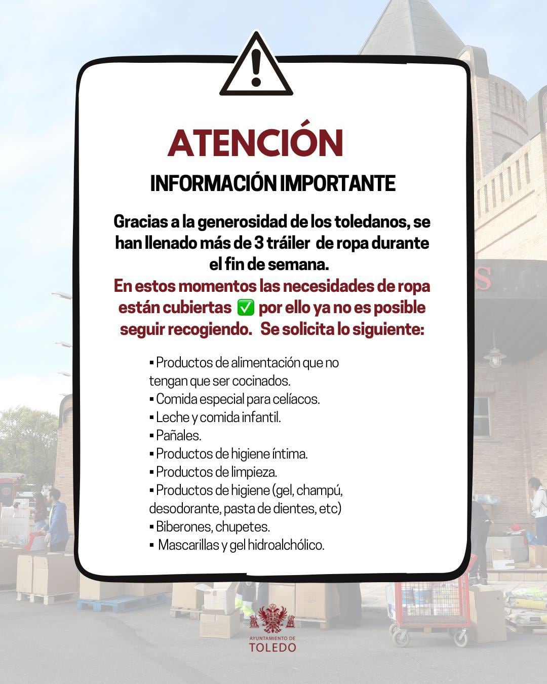 Ayuda que se solicita para los afectados por la DANA