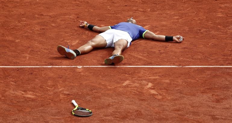 Rafa Nadal, nada más lograr su décimo Roland Garros.