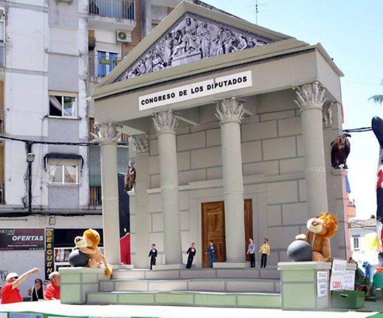 Imagen de la falla ubicada en el Barrio de San Juan de Plasencia