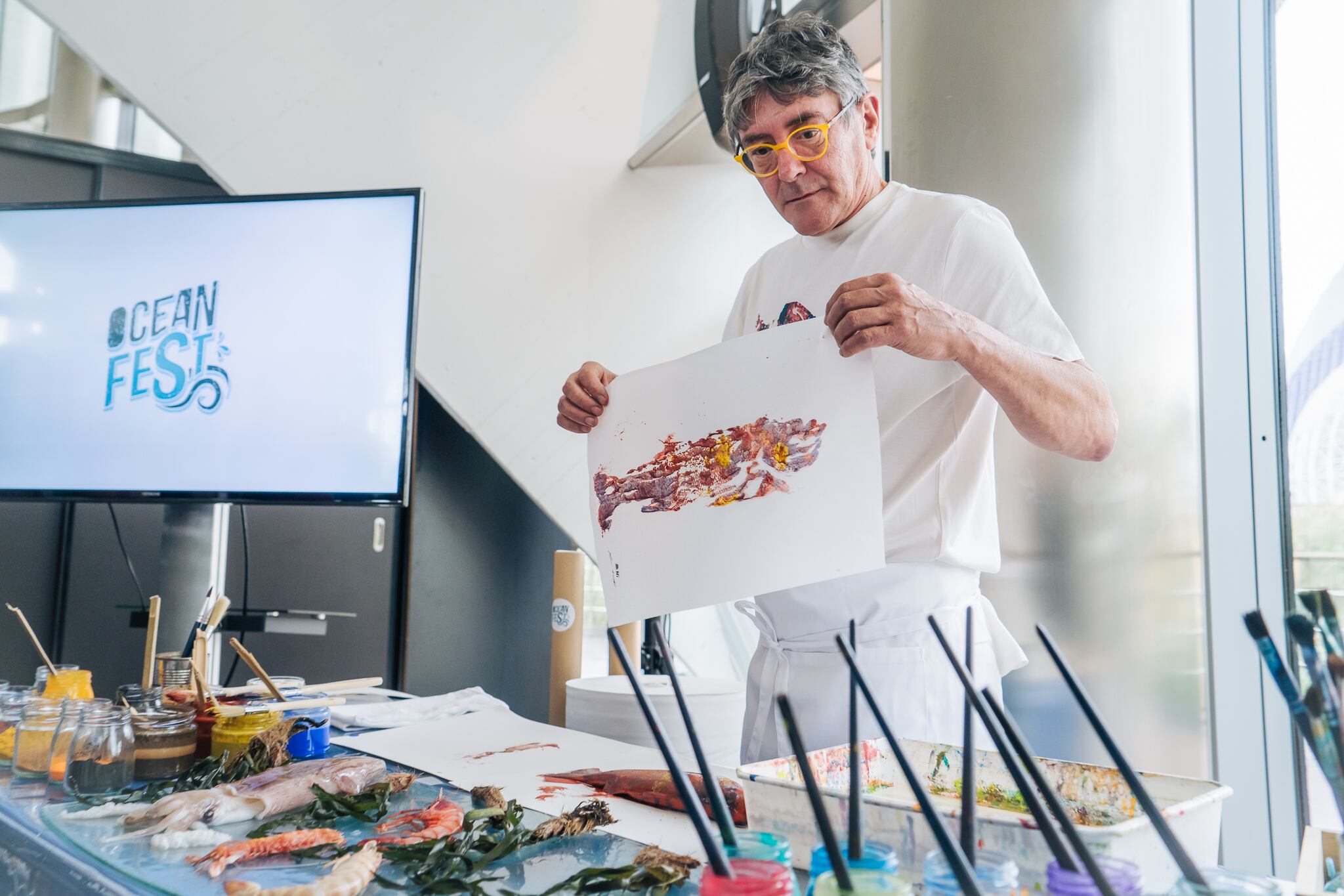 Ximo Canet durante su taller de El Fluir de las aguas