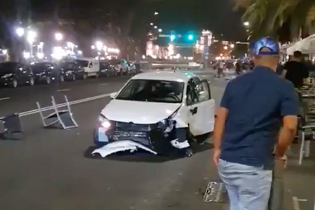 Captura de video del accidente en Santa Cruz de Tenerife