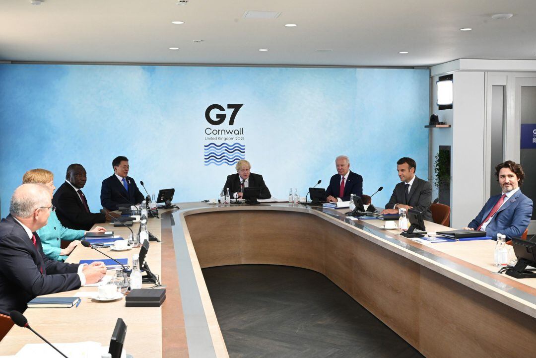 Sesión de la cumbre del G-7 en Cornwall