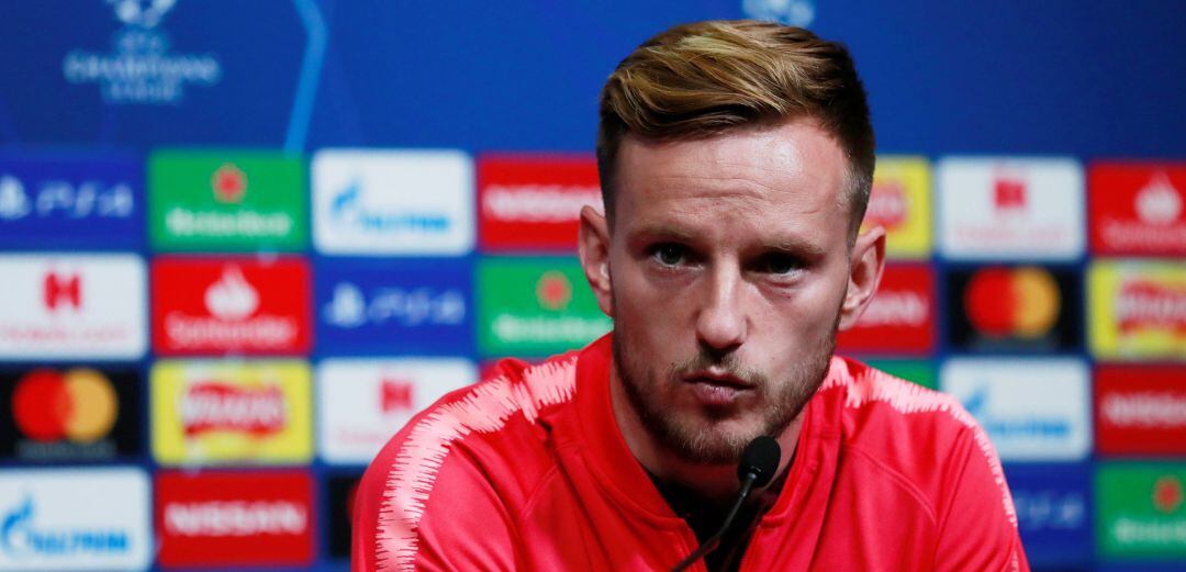 Rakitic, durante su comparecencia de prensa