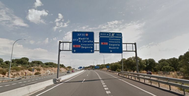 Aceso a autopista AP-51 (Ávila-Villacastín)