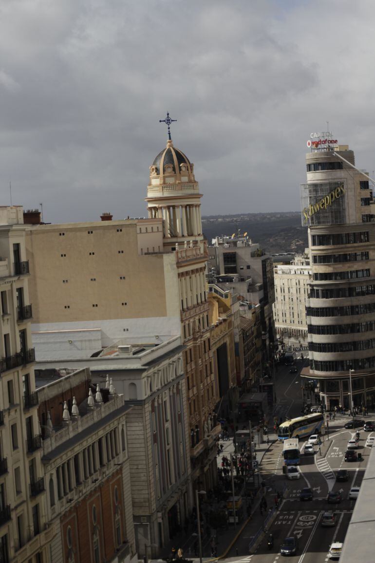 Vista de Gran Vía desde la Cadena Ser