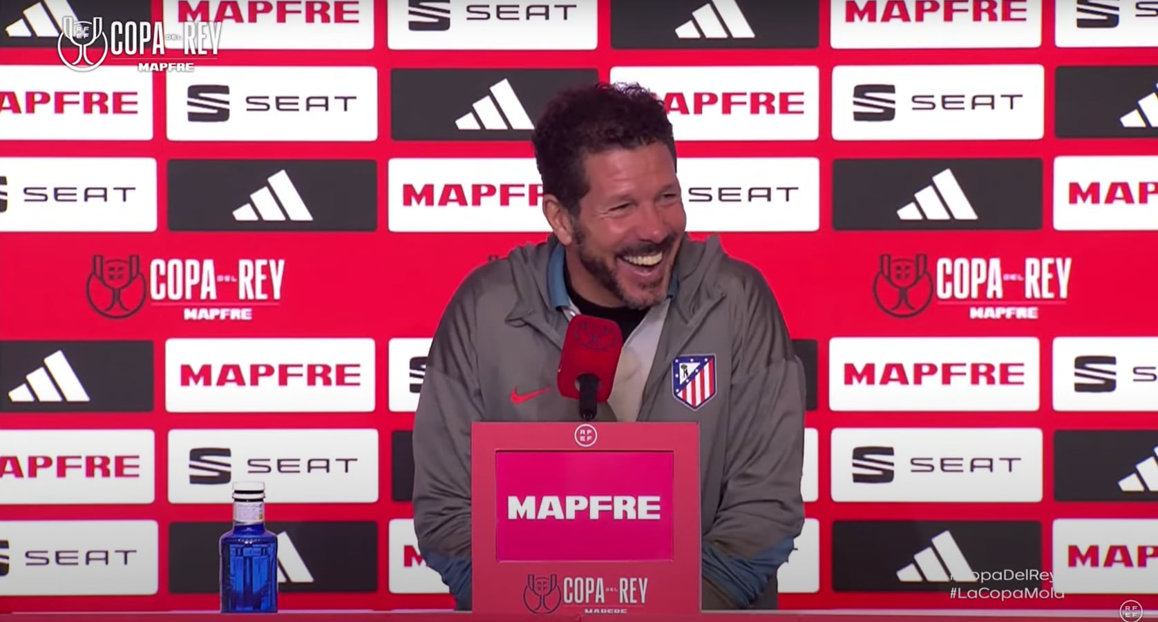 Diego Pablo Simeone, en la rueda de prensa posterior al Atlético de Madrid-Getafe de Copa del Rey