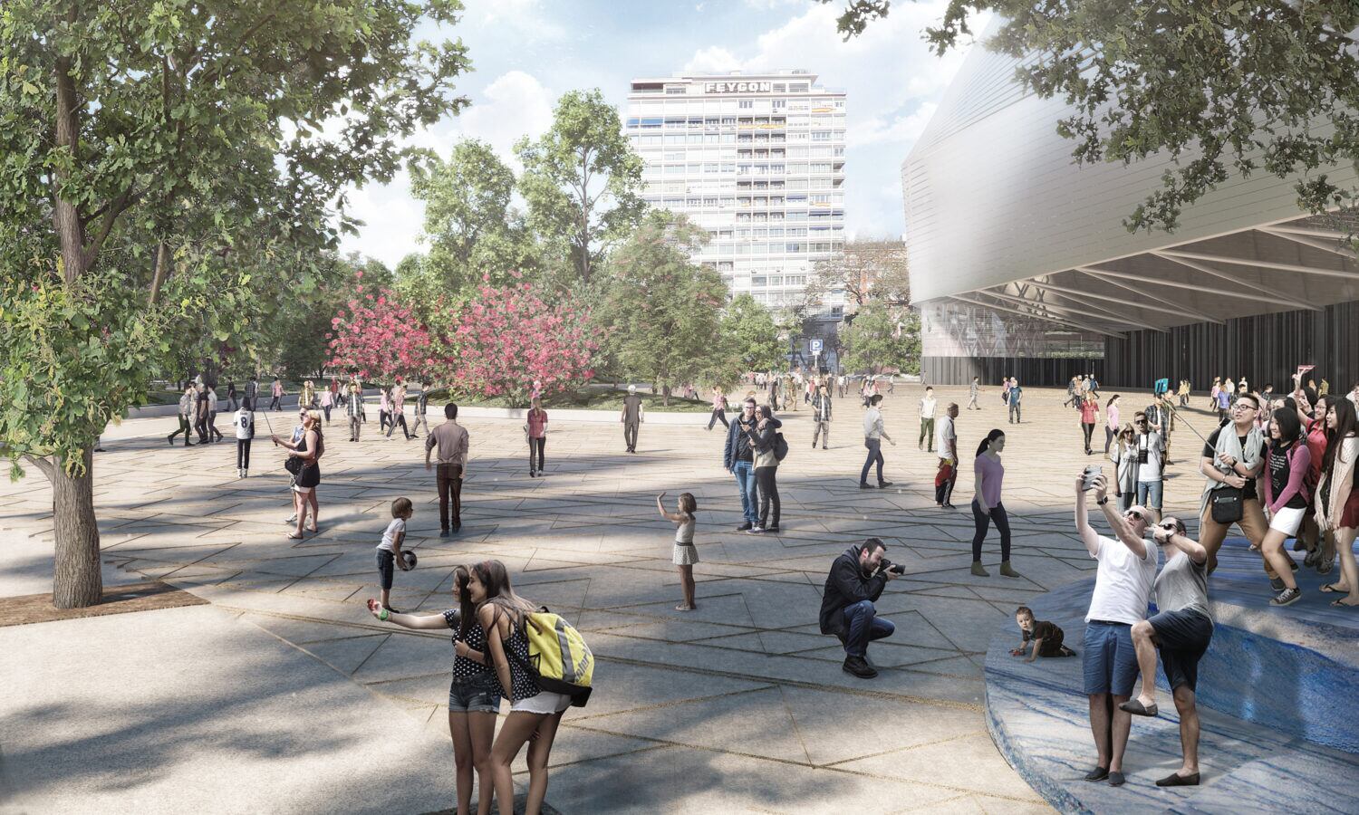 Recreación del proyecto de urbanización del entorno del Bernabéu