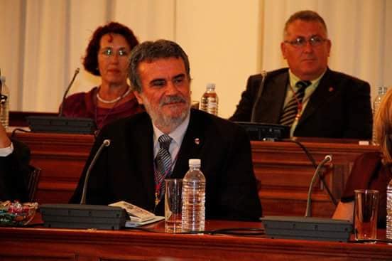 Lorenzo Lemaur en su etapa de concejal en el Ayuntamiento de Arrecife.