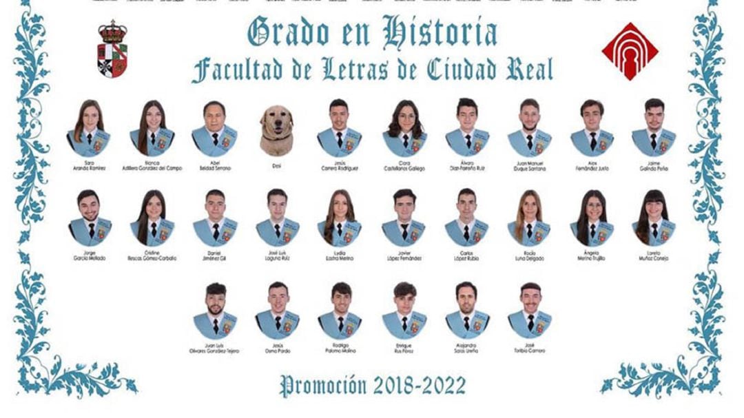 Orla de la promoción 2018-2022 del Grado de Historia.