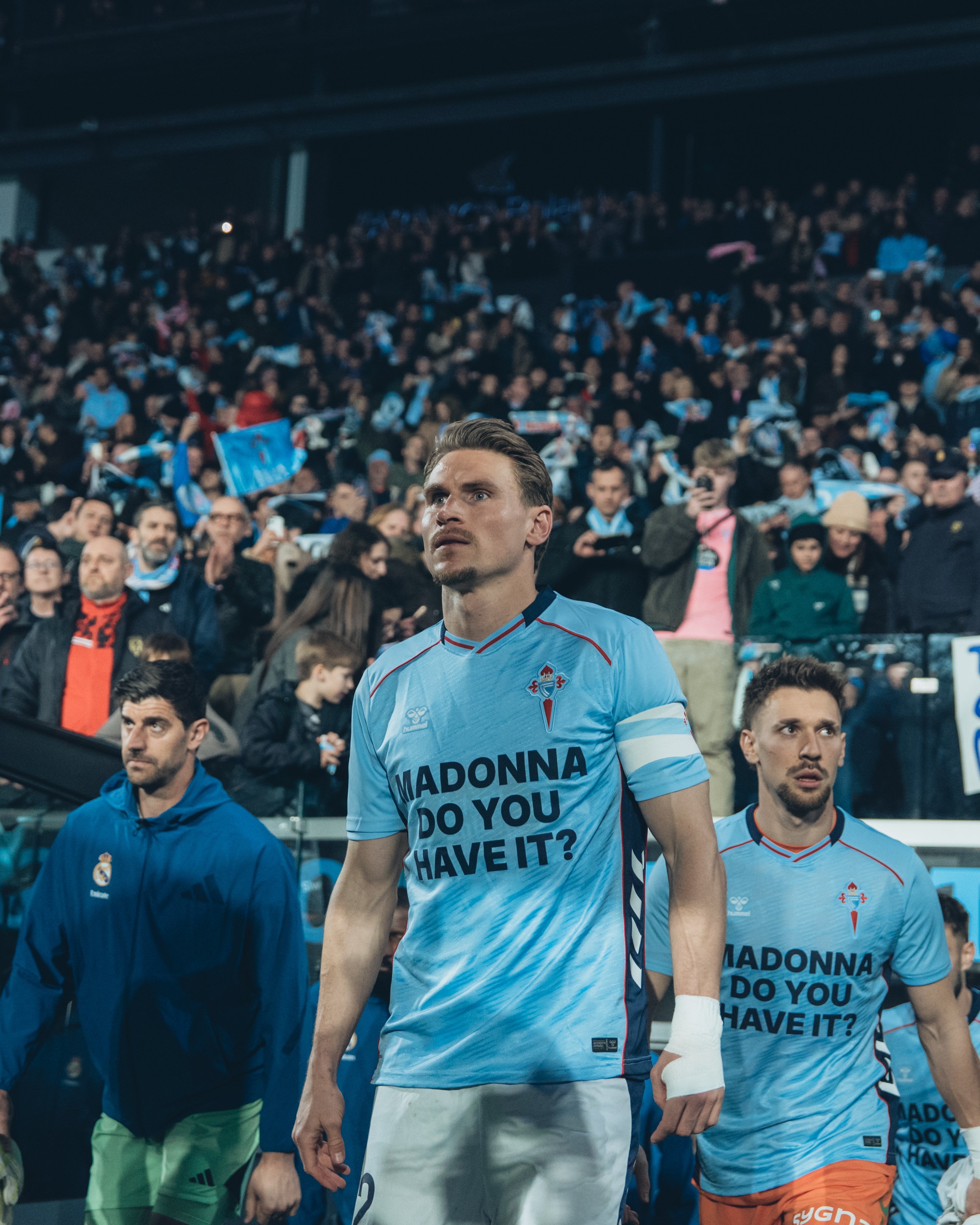 Los jugadores del Celta lucieron una camiseta con mensaje para Madonna
