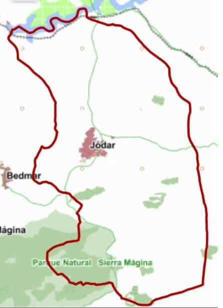 Término municipal de Jódar, donde se van a realizar los trabajos