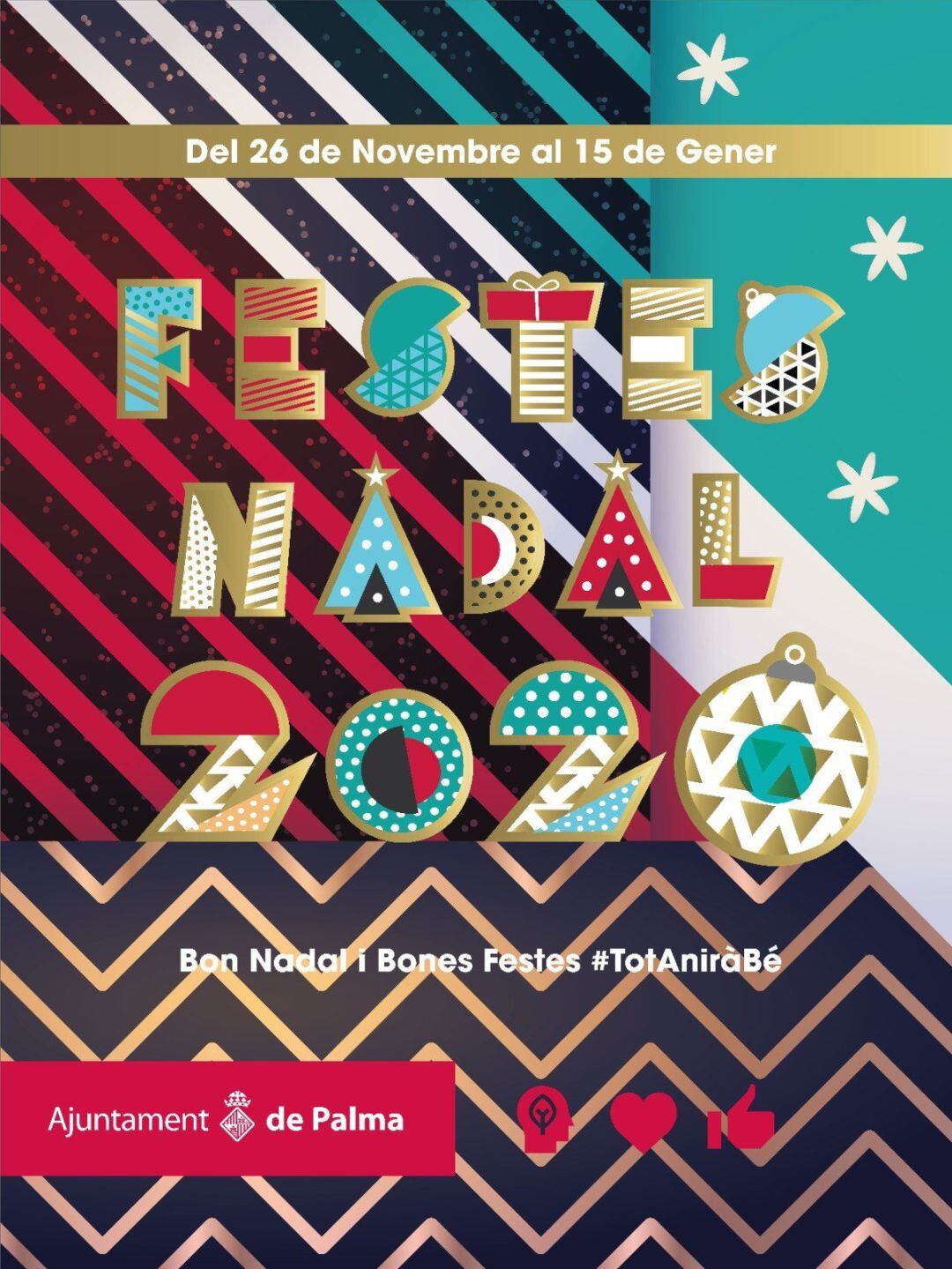 Cartel del programa de Navidad 2020 del Ayuntamiento de Palma. 
 