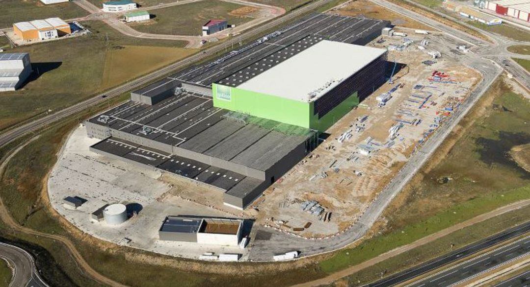 Vista aérea de Galletas Gullón en Aguilar de Campoo (Palencia)