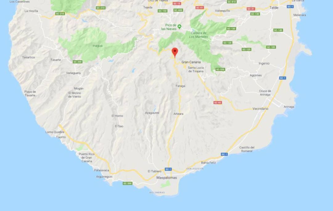 Ubicación del barrio de El Tablero en el municipio grancanario de San Bartolomé de Tirajana