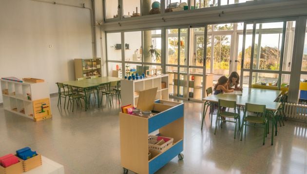 Aula del colegio Rosa del Vents, en Mallorca.