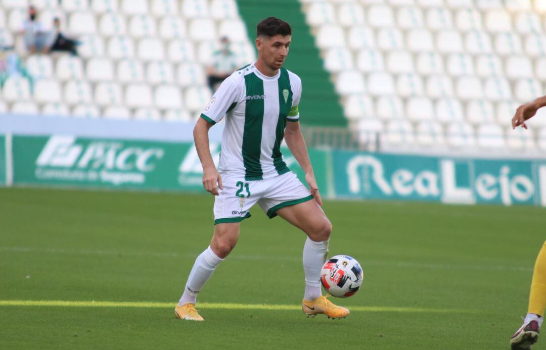 Javi Flores, en el partido ante el UCAM