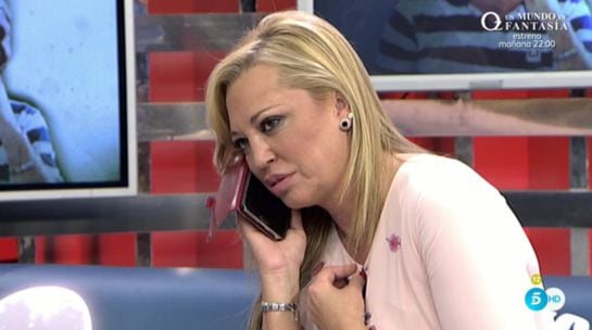 Belén Esteban habla con su novio en directo en &#039;Sálvame deluxe&#039;, todo un reality show