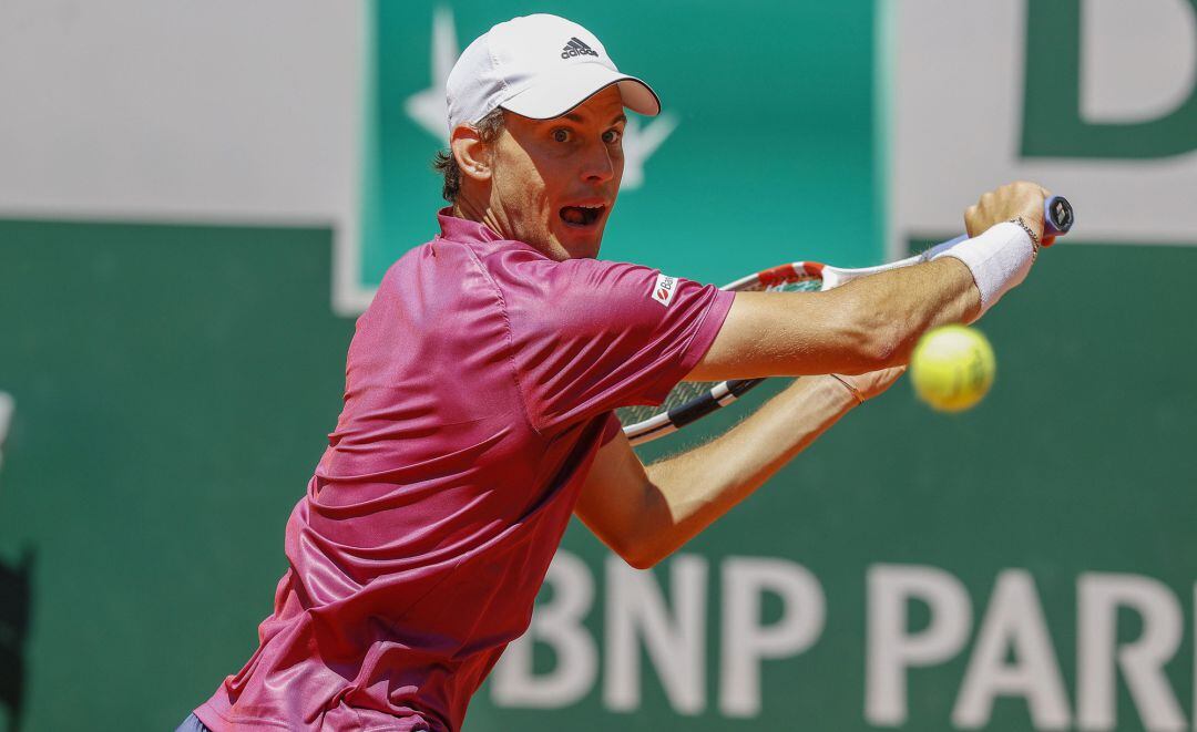 .Dominic Thiem of Austria during Roland-Garros 2021, Grand Slam tennis tournament on May 30, 2021 at Roland-Garros stadium in Paris, France - Photo Nicol Knightman / DPPI AFP7 
 30/05/2021 ONLY FOR USE IN SPAIN