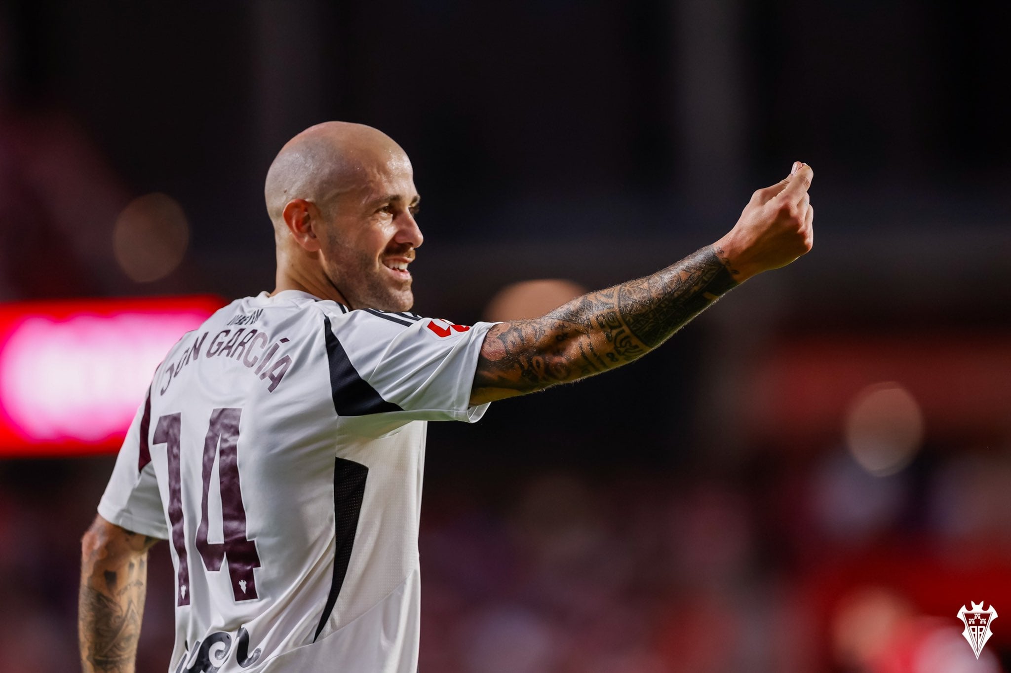 Jon García, durante un partido disputado con el Albacete