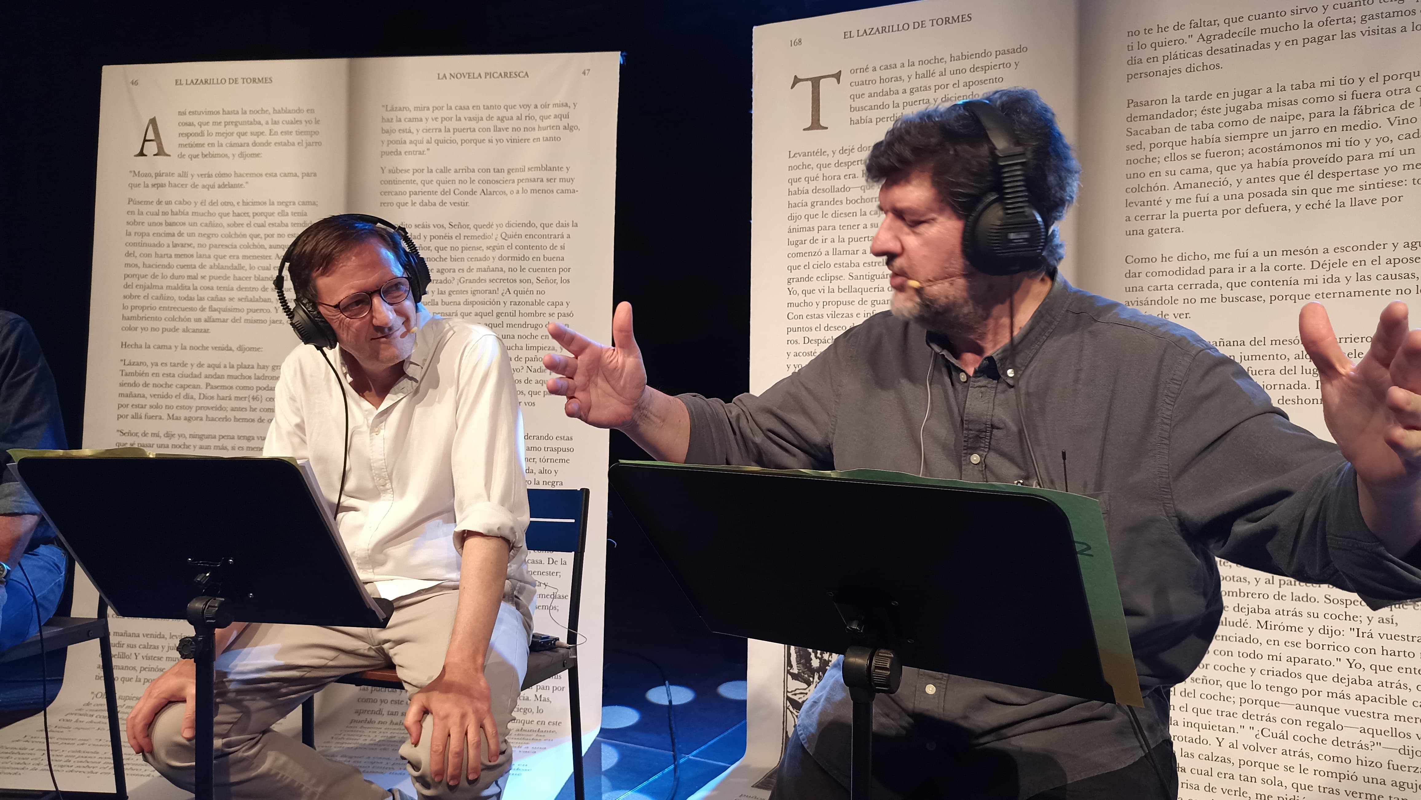 Antonio Martínez Asensio e Ignacio Martínez de Pisón en &#039;Un libro una hora&#039; de Radio Zaragoza.