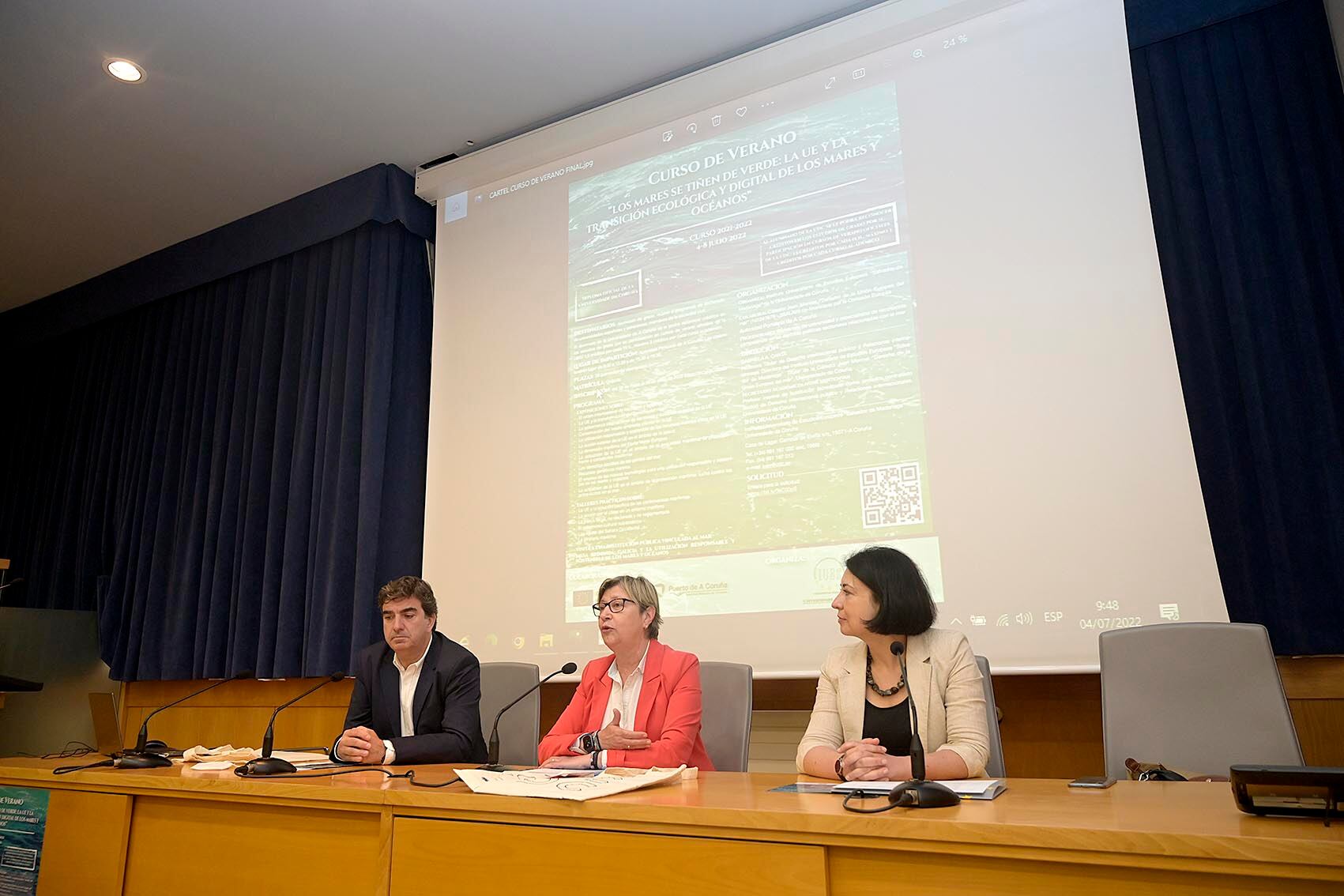 A Coruña
A conselleira do Mar, Rosa Quintana, participa na inauguración do curso de verán da Universidade da Coruña (UDC) Os mares tínguense de verde: a UE e a transición ecolóxica e dixital dos mares e océanos.
04/07/2022
Foto: Moncho Fuentes / AGN A Coruña
