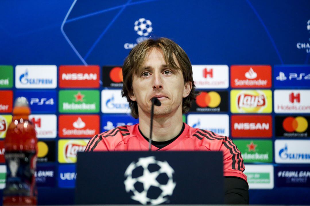 Modric, durante una rueda de prensa. 