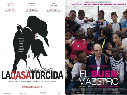 Carteles de &quot;La casa torcida&quot; y &quot;El buen maestro&quot;