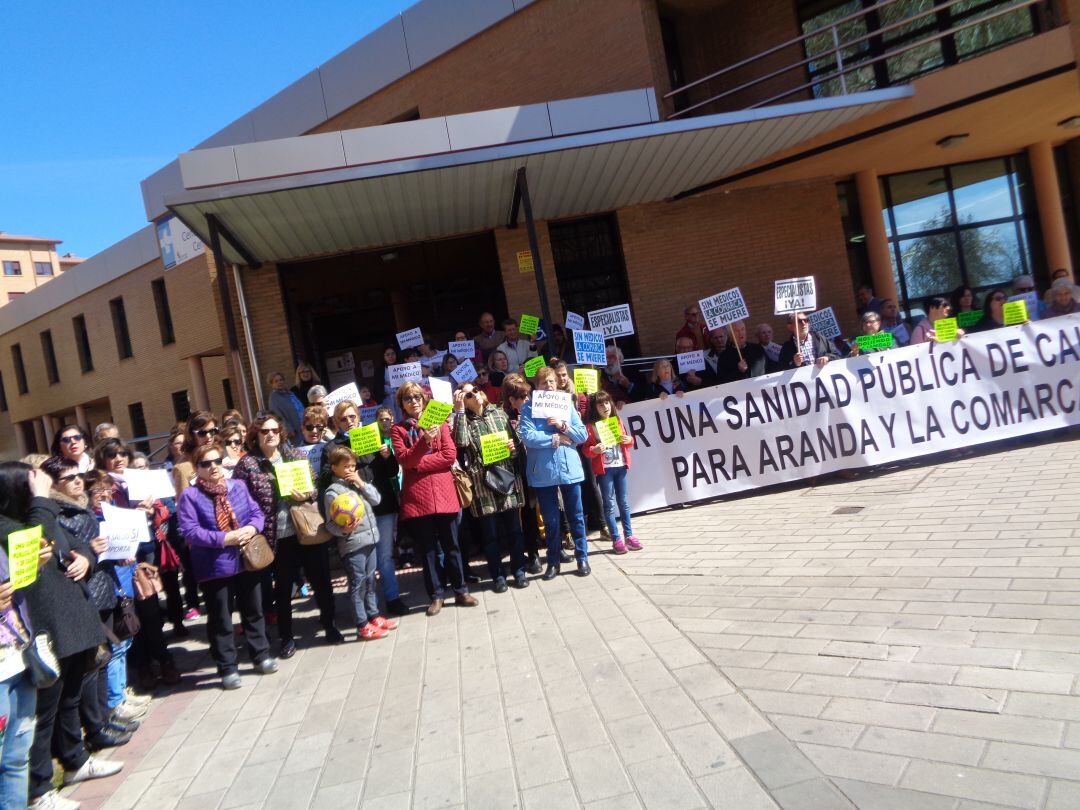 Concentración de este martes 16 de abril en el centro de salud sur