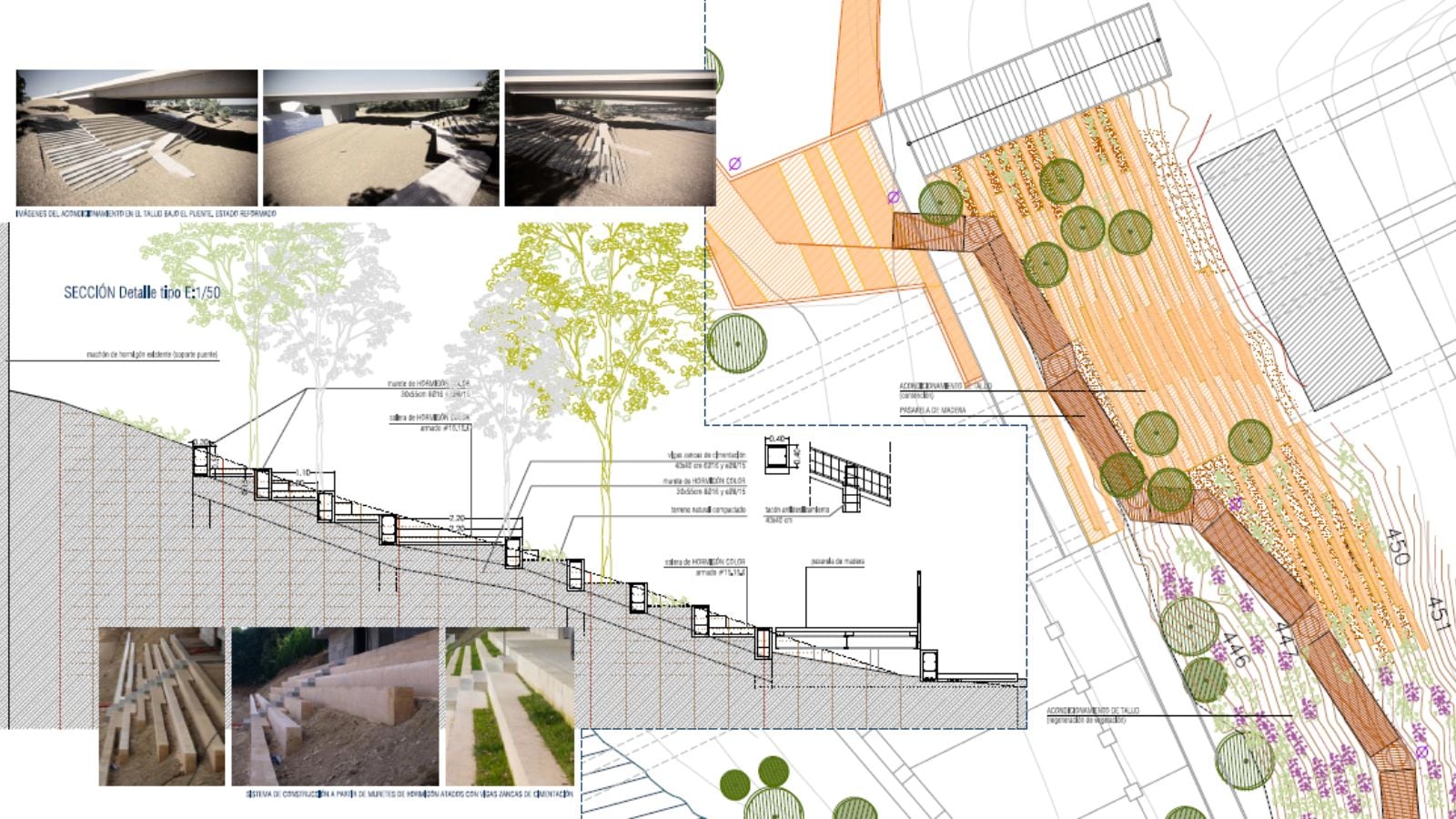 Diseño de la pasarela que unirá el río Tajo con la parte superior del puente de la Cava de Toledo