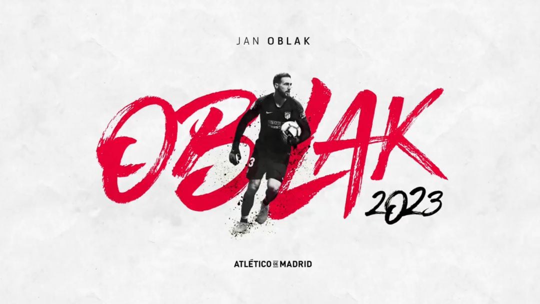 El Atleti ha anunciado por RRSS la renovación de Oblak.