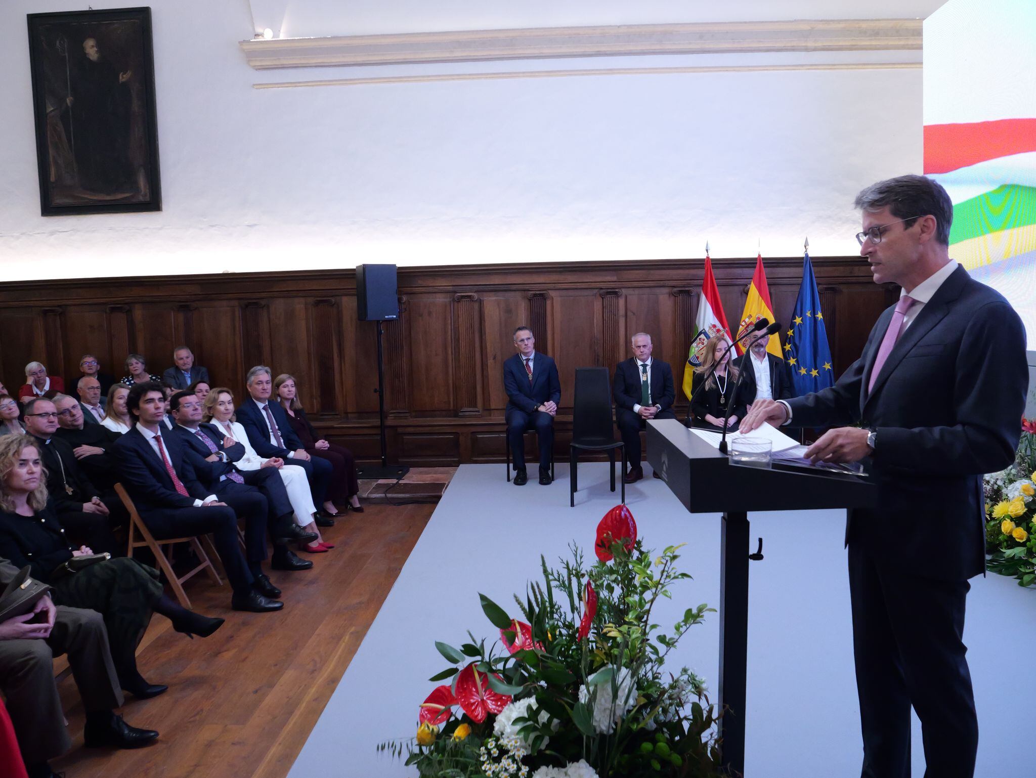 El presidente del Gobierno de La Rioja, Gonzalo Capellán, en un momento de su discurso en el Día de La Rioja