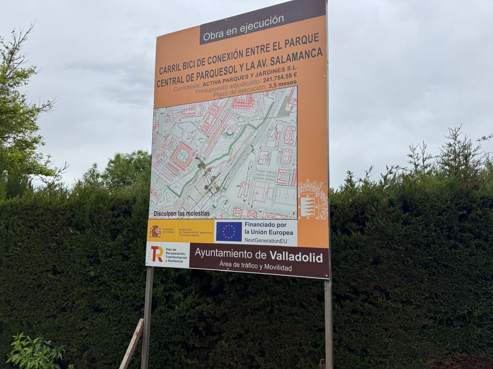 Nuevo carril bici de Parquesol