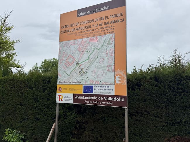 Nuevo carril bici de Parquesol