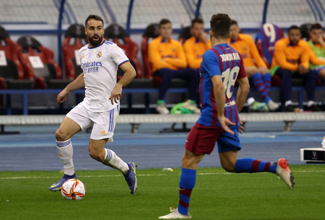 Carvajal, en acción contra el Barça, el miércoles