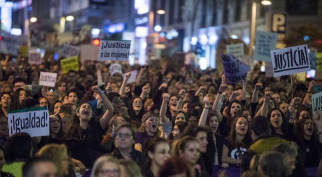 Una manifestación feminista de 2017 