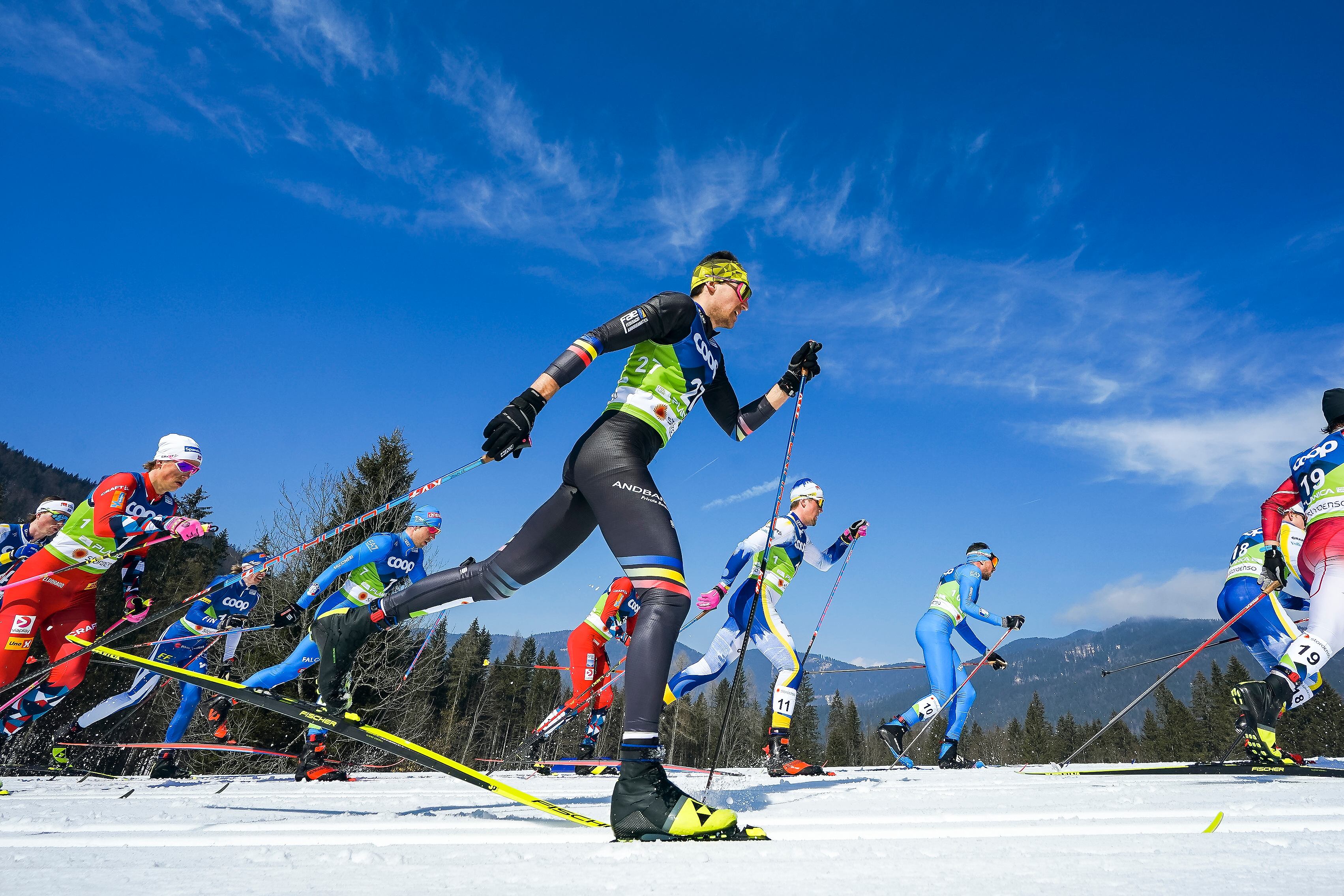 Irineu Esteve als 50km dels mundials de Planica.