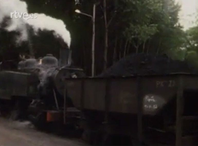 Una imagen del tren minero correspondiente al documental