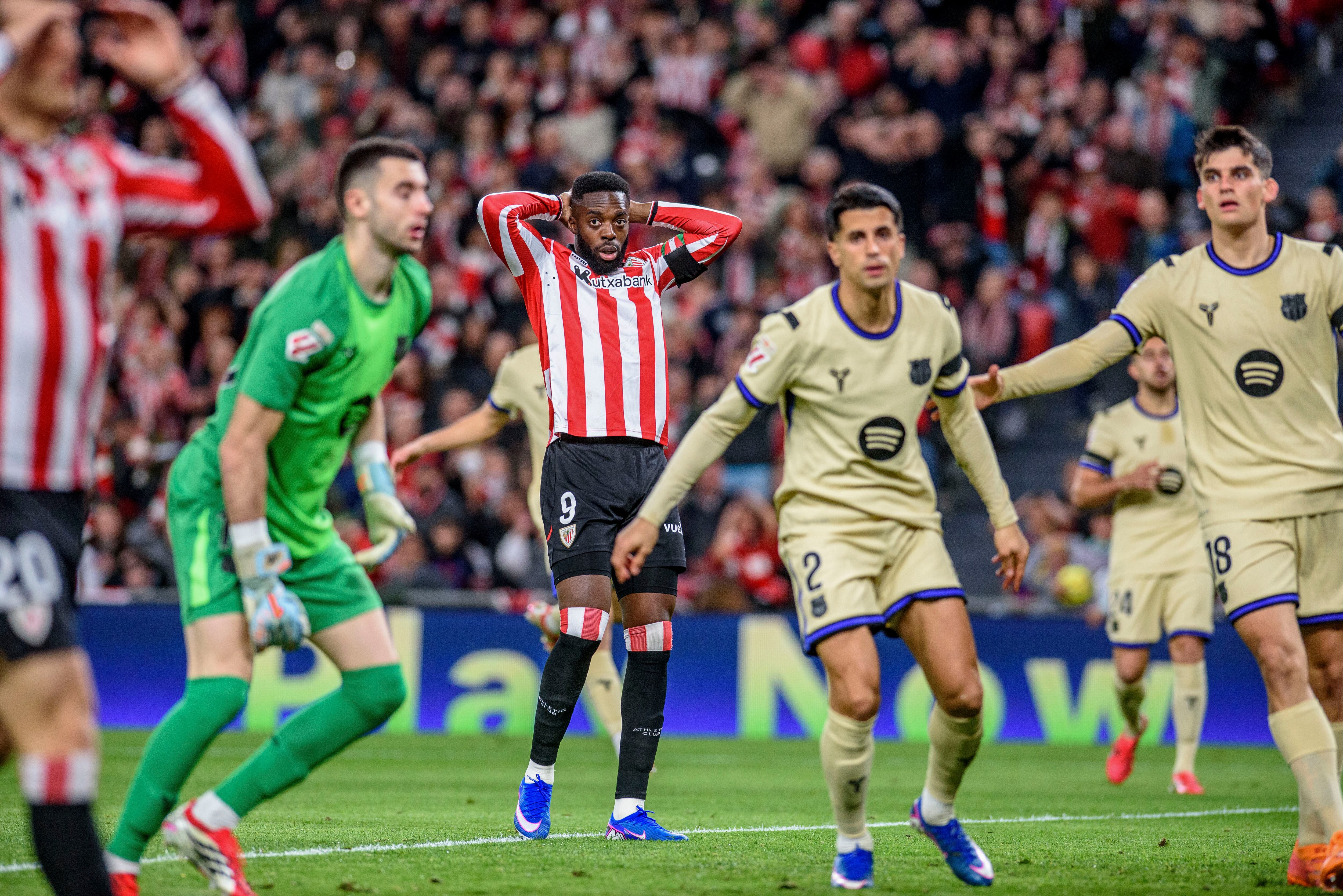 Iñaki Williams, en el Athletic Club-FC Barcelona de San Mamés