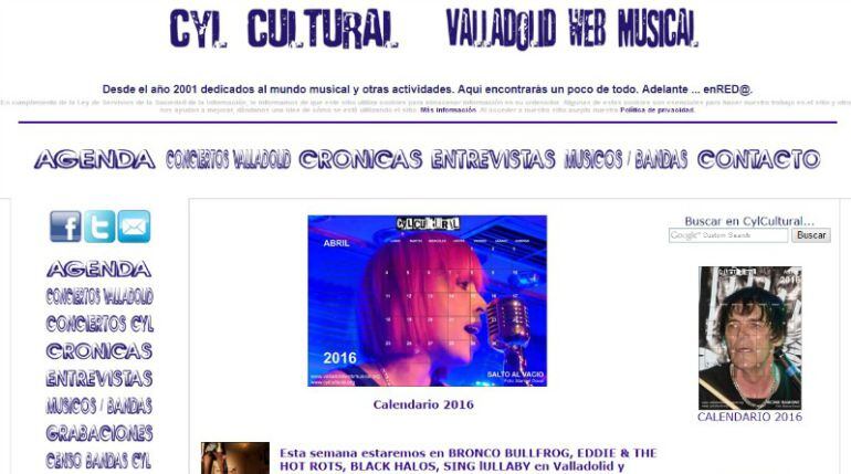 Captura de la web valladolidwebcultural.org