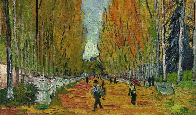 Fotografía del cuadro &#039;L&#039;Allée des Alyscamps&#039; (1988) de Vincent Van Gogh.