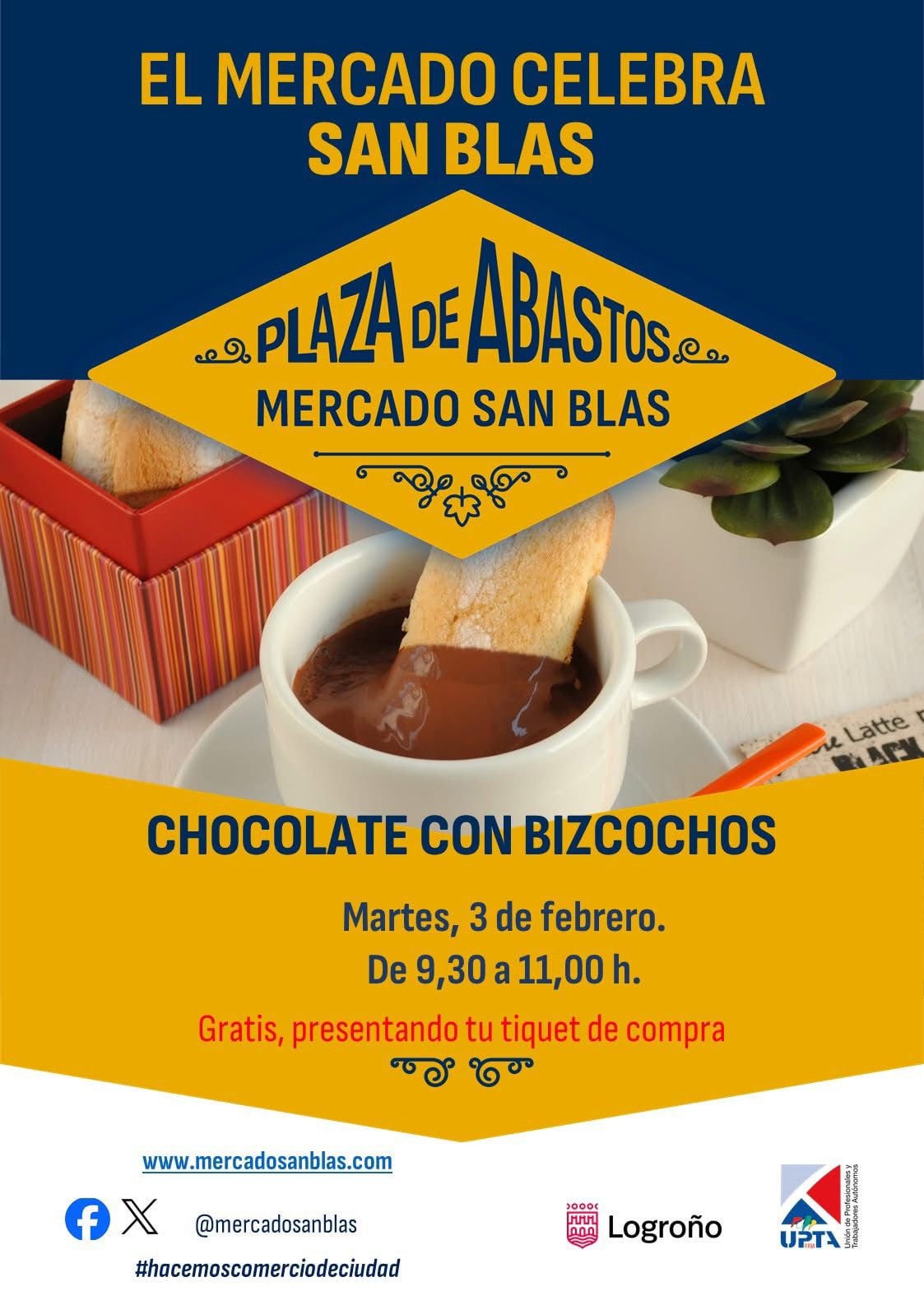 La plaza de Abastos de Logroño celebra San Blas