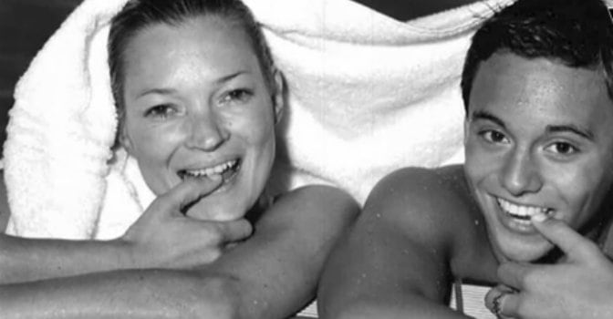 Kate Moss y Tom Daley comparten toalla