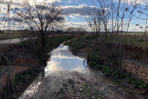 Estado actual del cauce del río Jabalón, en donde se instalará el futuro parque fluvial 